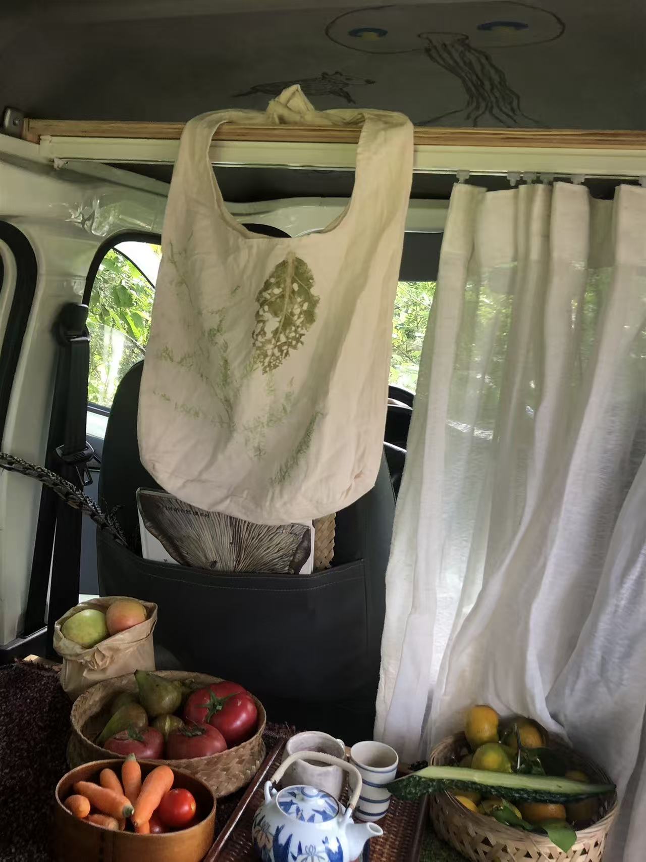 面包车旅行 | 弥苴河畔古树林散步拓染，田边采野菜做天妇罗