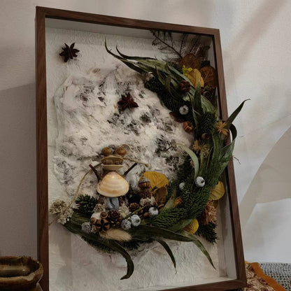 用植物和果实制作一幅画框